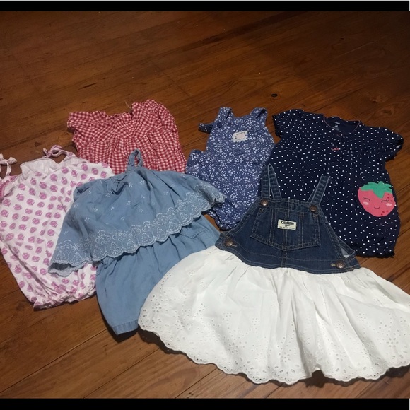 NWOT and like new lot of toddler summer dresses and play suits 24M 2T 6 pieces